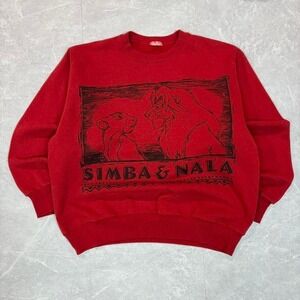 90's Disney Simba & Nala red sweatshirt #DisneyInspired